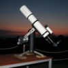 A TTS-160 Panther Telescope Mount outside on a table at night